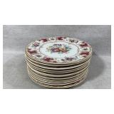 Old Ivory Syracuse China Romance Maroon Dinner