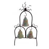 rustic Mexican-style clay mission bell display