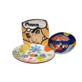 Joanne DeLoach for Lotus Pop Art ceramic Tray,La