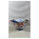 Large Signed Hand Blown Art Glass Centerpiece