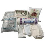 Assorted cotton batting pillows & more