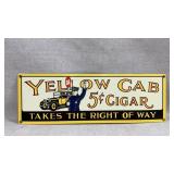 vintage single-sided porcelain sign for Yellow