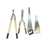Assorted Hand Saws & Garden Tools