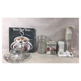 Kitchenware Set with Blender, Glassware, and Tray