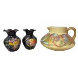 Jean Pouyat Limoges Art Nouveau Pitcher, Purple