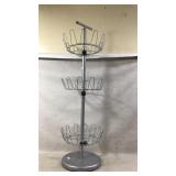 Three-Tier Metal Rotating Display Rack