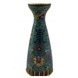 Vintage Chinese cloisonné enamel vase