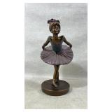 Ceramic ballerina sculpture signed and dated