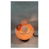 natural Himalayan salt lamp bowl with massage