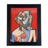 Signed After Pablo Picasso mixed Media On Paper