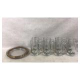 Holiday-Themed Glass Plates and Mugs Set