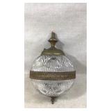 Holophane crystal Hollywood Regency Pendant Light