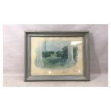 Framed 1968 Print With Lyndon Johnson Dedication