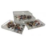 3 Drawer Organizer with Polished Stones PLUM and