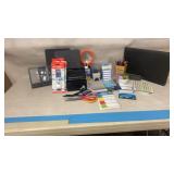 Office Supplies Including Scissors and Clips