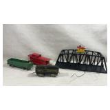 vintage American Flyer tinplate toy trains and