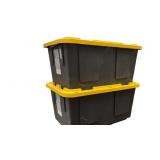 2 27 Gallon Storage Containers with Lids