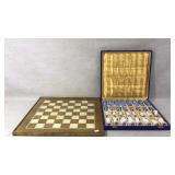 Porcelain Chess Set w/ Board in Presentation Case