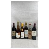 Collection of wine and vodka bottles