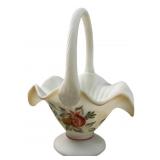 Fenton "Sweet Harvest" Hand Painted Glass Basket
