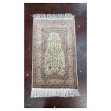 vintage Turkish Kayseri silk prayer rug with a