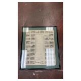 framed 1975 Sebastian Titus map of the Napa