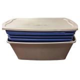 4 Lg Totes With Lids