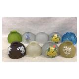 Frosted and Painted Glass Lamp Shades