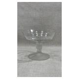 Early American Pressed Glass Compote: Three