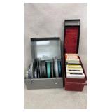 Metal Vintage Reel to Reel Canisters, 8 Track Tape