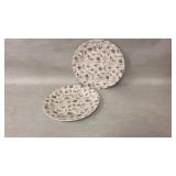 Copeland Spode Rosebud Chintz Dinner Plates Pair