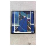 A framed mix media on canvas