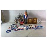 Beer Steins, Flags, Patches, and Plaques