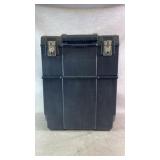 Black Plastic Rolling Tool Storage Box with Handle