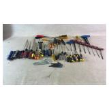 Assortment of screwdrivers and tools