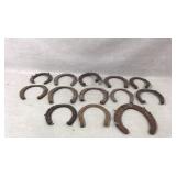 Rusted Iron Horseshoes in Various Sizes