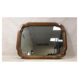 Rectangular Wooden Framed Wall Mirror, 24x18 Inche