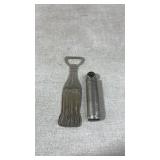 Coca Cola bottle opener and vintage pressure guage