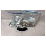 Door knobs, hinges and a pair of glasses