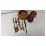 Hand-carved African tribal decorative items,