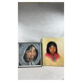 oil on canvas painting featuring a portrait of a