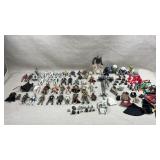large collection of Star Wars action figures and