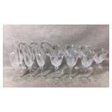 Etched Glass Stemware, Champagne & Wine Glasses