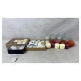 Candles and Holders Set in Various Styles