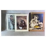 Three Framed and Unframed Art Prints
