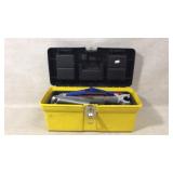 Yellow Tool Box with Tools and Accessories