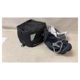 Touratech Pillion Seat Bag With a pink and clear