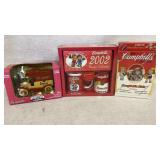 Campbells collection, recipes, and toys, all seal