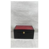 vintage lacquered brown wooden Humidor box
