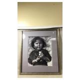 Native American lithograph size in photos with coa